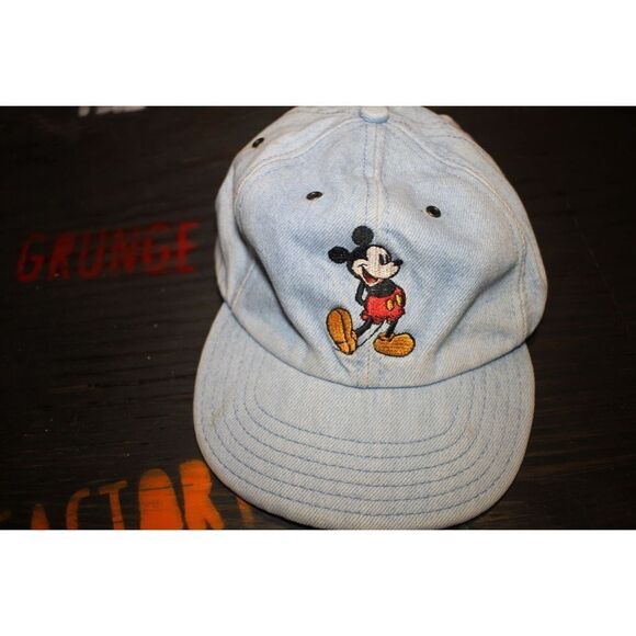 Vintage Walt Disney Co. Goofy’s Hat Co. Denim Mickey Mouse Cap - Picture 1 of 6